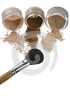 Cosmetics and brushes for a make-up
