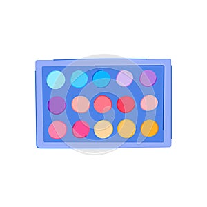 cosmetics eyeshadow face cartoon vector illustration