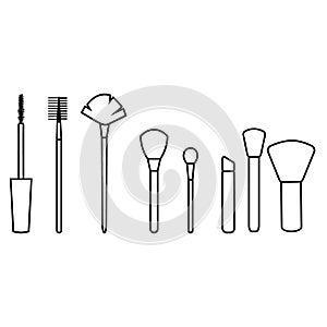 Cosmetics icon vector set. Make up illustration sign collection. Beauty symbol ro logo.