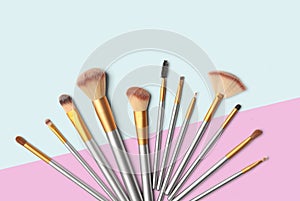 Cosmetics. Make up brushes set
