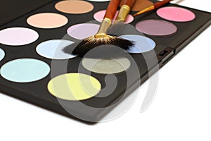 Cosmetics and make-up - eyeshadow and brush