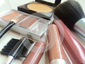 Cosmetics makeup assortment
