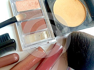 Cosmetics makeup assortment