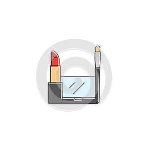 Cosmetics set vector icon symbol isolated on white background