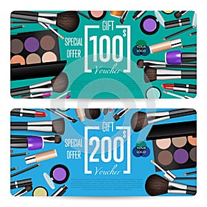 Cosmetics Shop Grand Opening Prepaid Gift Coupon