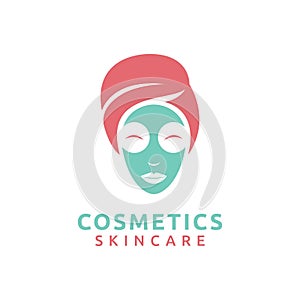 Cosmetics Skincare Facial Wash Woman Logo Design