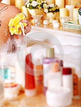 Cosmetics still life at home bath.