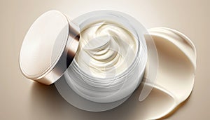 Cosmetics texture white cream.