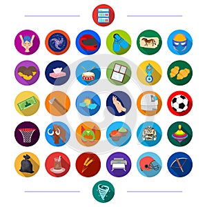 Cosmetology, history, ecology and other web icon in flat style., cinema, leisure, hobbies icons in set collection.