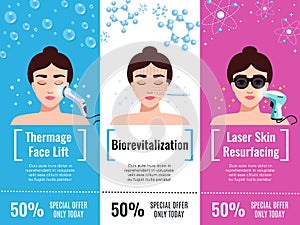 Cosmetology Treatment Banners