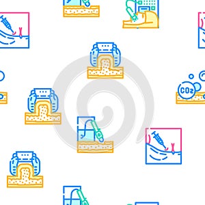 Cosmetology Treatment Procedure Icons Set Vector