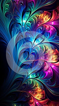 Cosmic Burst: A Captivating Abstract Fractal Explosion