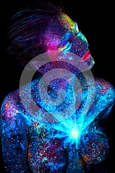 Cosmic close up UV portrait
