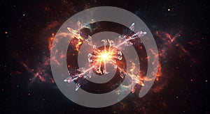 Cosmic crystal explosion in deep space