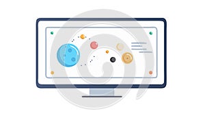 Cosmic Data Display - Astronomy Tech Interface, vector design Generative AI