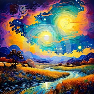 Cosmic Enchantment Van Gogh and Chris Cold