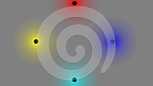 Cosmic energy color block dots hypnotizing animation