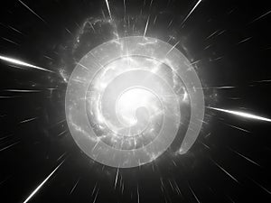 Cosmic explosion in deep space