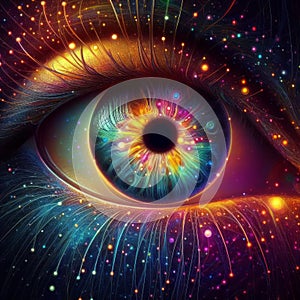 Cosmic eye watching everything in the universe photo