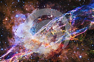 Cosmic galaxy background with nebulae, stardust and bright stars. Elements of this image furnished by NASA