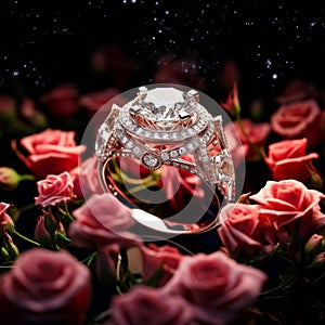 A_cosmic_garden_with_roses_arranged with ring