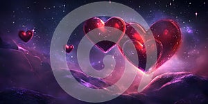 Cosmic Heartscape: Love in the Nebula