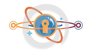 Cosmic Lock Key for Universal Security and Hidden Secrets, vector design Generative AI