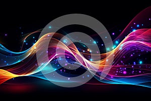 Cosmic Neon Waves Background
