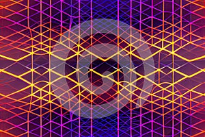 Cosmic optical illusion elecetric background. AI render.