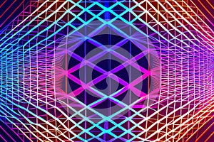 Cosmic optical illusion elecetric background. AI render.