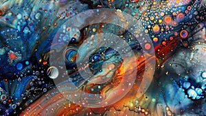 Psychedelic Universe: Cosmic Abstract Art, generative ai photo