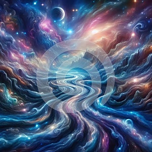 Cosmic Rivers Floating down cosmic rivers that flow through t