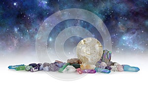 Cosmic Space Crystals Background Banner