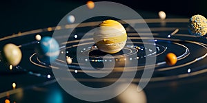 Cosmic spheres arranged in circular pattern