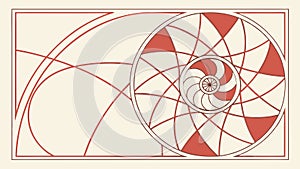 Cosmic Spiral: Dynamic Abstract Geometric Pattern, vector design Generative AI