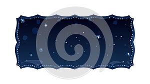 Cosmic Starry Night Sky with Clouds, Deep Space Background, vector design Generative AI