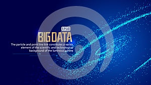 Cosmic swirl particles and starry sky composition network technology big data vector background