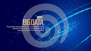 Cosmic swirl particles and starry sky composition network technology big data vector background