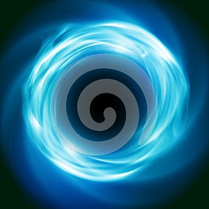 Cosmic vector background with blue glowing vortex