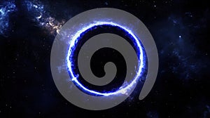 Cosmic Void A Luminous Black Hole and Nebula Landscape in Space