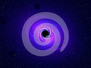 Cosmic Vortex: A Stunning Visualization of a Black Hole