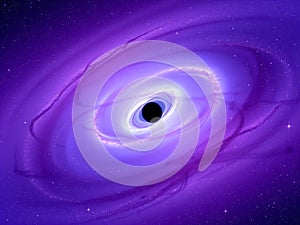 Cosmic Whirlpool: A Stunning Visualization of a Black Hole