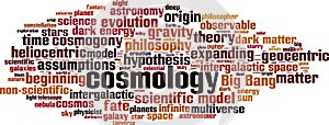 Cosmology word cloud