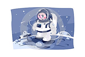 Cosmonaut in spacesuit photo