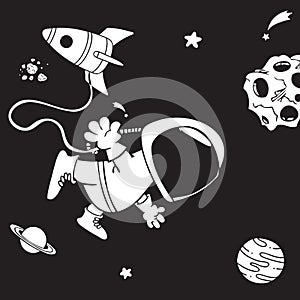 Cosmonautics vector illustration