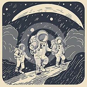 Cosmonauts on a foreign planet