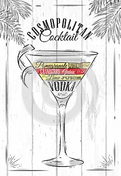 Cosmopolitan cocktail