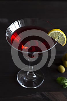 Cosmopolitan cocktail in the bar