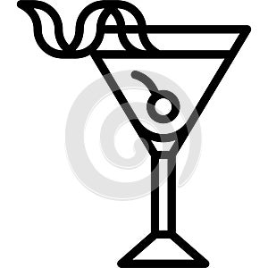 Cosmopolitan Cocktail icon, Alcoholic mixed drink vector