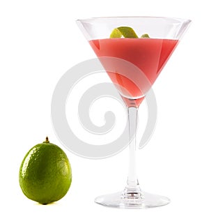 Cosmopolitan Cocktail with Lime
